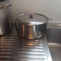 3 pentole da ristorazione con coperchio 