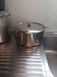 3 pentole da ristorazione con coperchio 