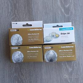 4 Scatole con 40 capsule per monete