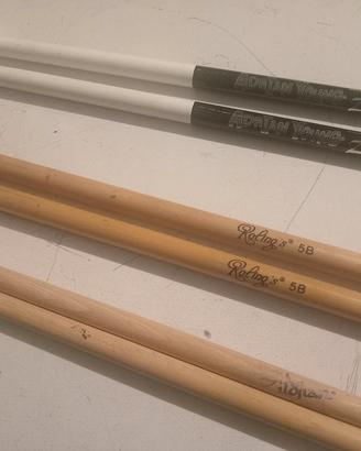 3 coppie bacchette per batteria  nuovissime