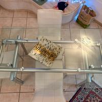 Tavolo in vetro estensibile moderno + 4 sedie