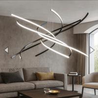 Lampadario moderno nero led 3000k tornado toplight