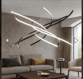 Lampadario moderno nero led 3000k tornado toplight