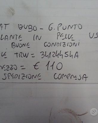 Volante in pelle fiat qubo/grande punto