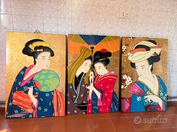 3 Quadri Giapponesi 900 x 600 x 1,50 (spessore)