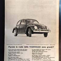 Pubblicità Volkswagen Maggiolino anno 1963