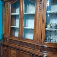 Credenza Vetrina Barocchetta in noce massello