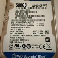 WD Scorpio 500GB 8MB 5400rpm