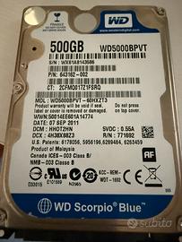 WD Scorpio 500GB 8MB 5400rpm