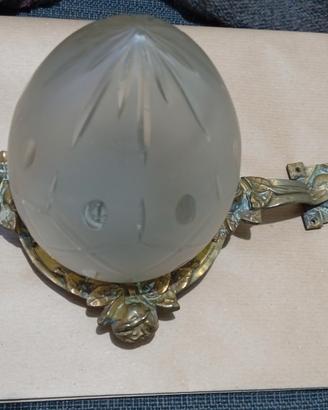 applique da muro in ottone con vetro