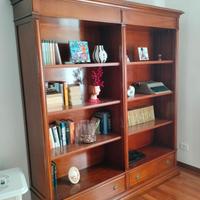 libreria in arte povera in legno di noce