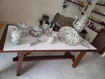 Set ceramica dipinta a mano di Vietri De Rosa