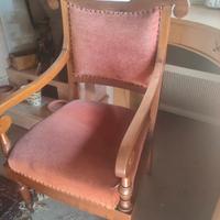 poltrona padronale legno pregiato 