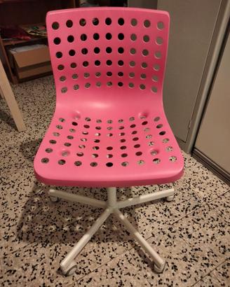 Sedia girevole regolabile rosa