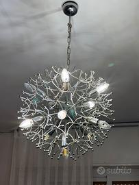 LAMPADARIO IN ACCIAIO CLASSICO