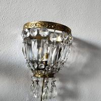 Abat jour vintage a gocce di cristallo