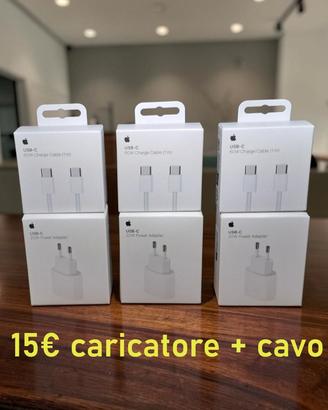 Kit Alimentatori Originali Apple 20W + Cavo 1m
