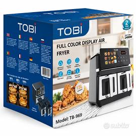 Friggitrice ad Aria Doppio Cestello 15L TOBI 2400W