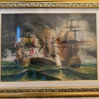 Quadro olio su tela con lussuosa cornice