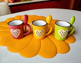 Tazzine da caffè in porcellana Villa Este vintage 