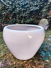 Sottovaso ceramica bianco 36 cm