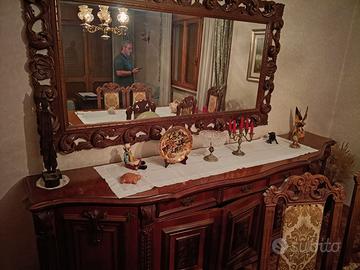 Soggiorno completo in legno massiccio