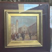 N.2 quadri olio che rappresentano venezia