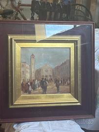 N.2 quadri olio che rappresentano venezia