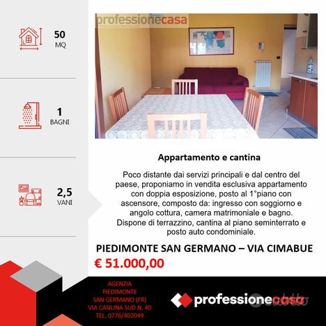 Appartamento 1° piano con cantina+posto auto