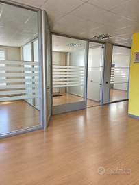 Pareti divisorie ufficio in vetro e alluminio