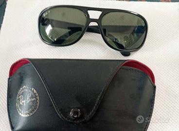 rayban uomo nero lucido Polaris, antiriflesso 