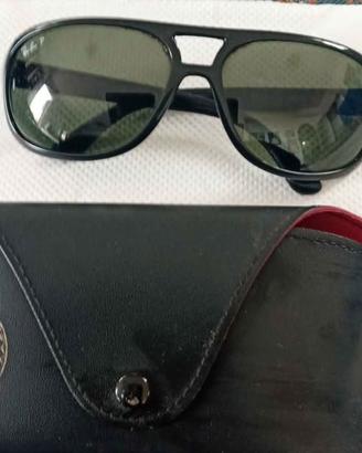 rayban uomo nero lucido Polaris, antiriflesso 