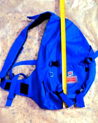 Zaino monospalla azzurro misure 50x30x10 cm