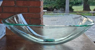 Lavabo d'appoggio in cristallo temperato diam. 42