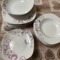 Set 18 piatti quadrati in porcellana