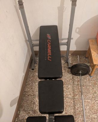 panca piana  e bilanciere 