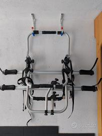 portabici posteriore per due bici elettriche