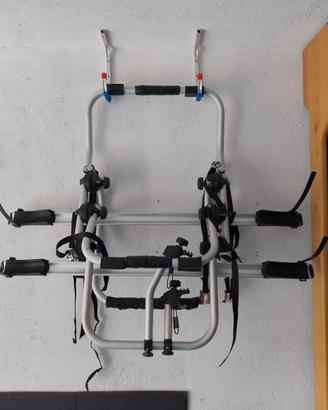 portabici posteriore per due bici elettriche
