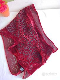 Foulard,sciarpa,Unisex, velluto devoré,misto seta 