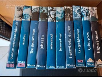 10 Videocassette film, titoli in descrizione