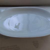 Piatto portata in ceramica bianco