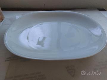 Piatto portata in ceramica bianco