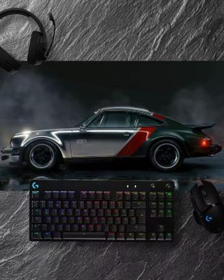 tappeto da Gaming Porsche 911 Sfondo Scuro