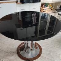 tavolo rotondo in vetro