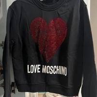 Felpa love moschino originale logo frontale