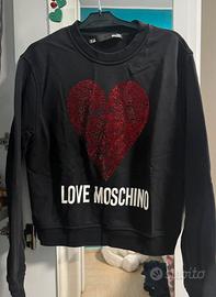 Felpa love moschino originale logo frontale