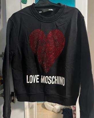 Felpa love moschino originale logo frontale