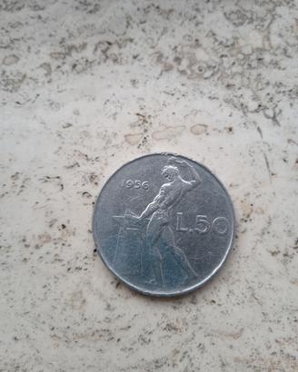 LIRE 50. Anno 1956. Serie dio Vulcano.