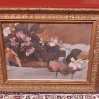 N. 4 cornici vintage anni 60-80 e relativi dipinti