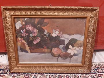 N. 4 cornici vintage anni 60-80 e relativi dipinti